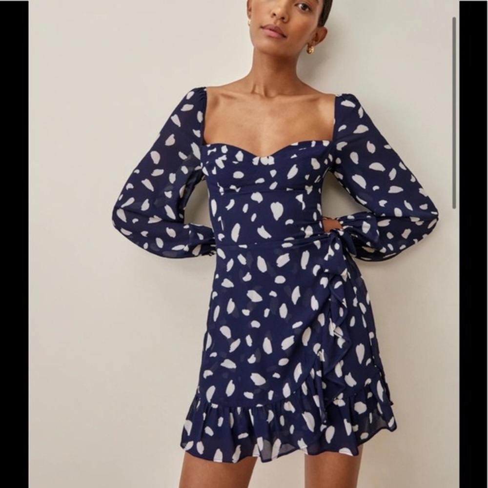 NWT Reformation Cammi Dress - Splatter Size 10